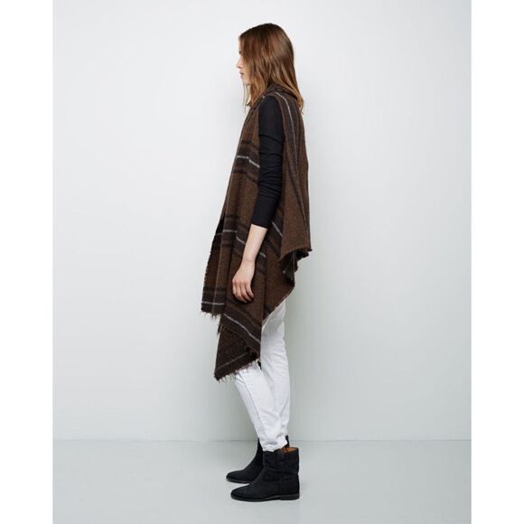 ISABEL MARANT Idoa wool mohair blend blank Kaftan Vest - Picture 2 of 12